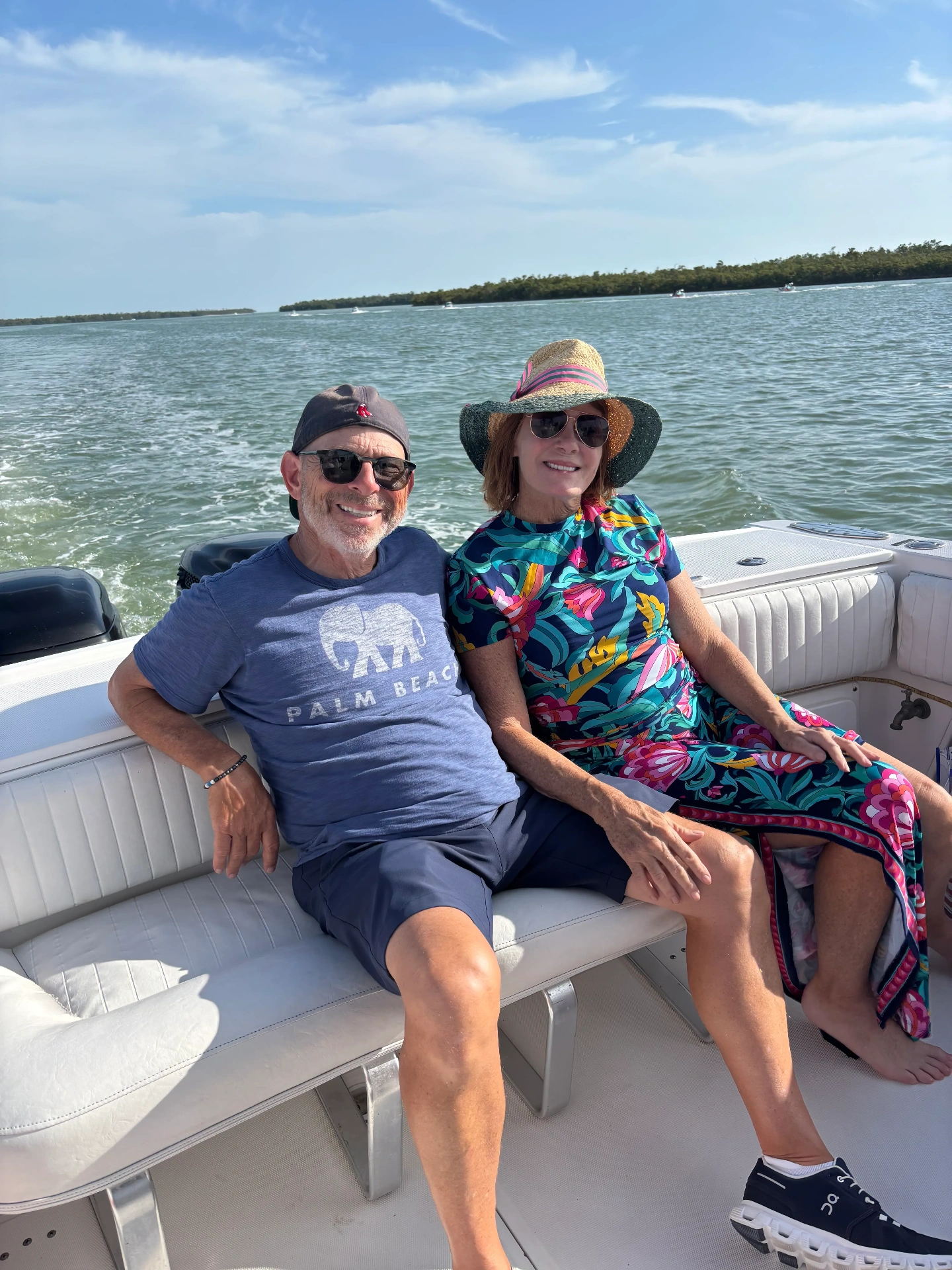 Couple relaxing on boat