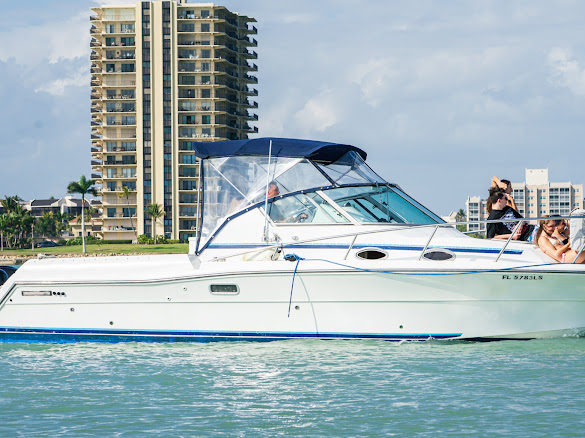 Sweet Melissa cruising past Marco Island condos